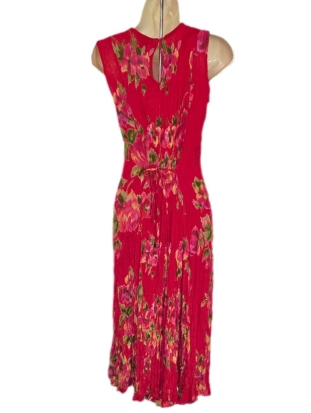American Angel Dress Midi Tie Back Sleeveless Red Size S Small - Picture 10 of 16